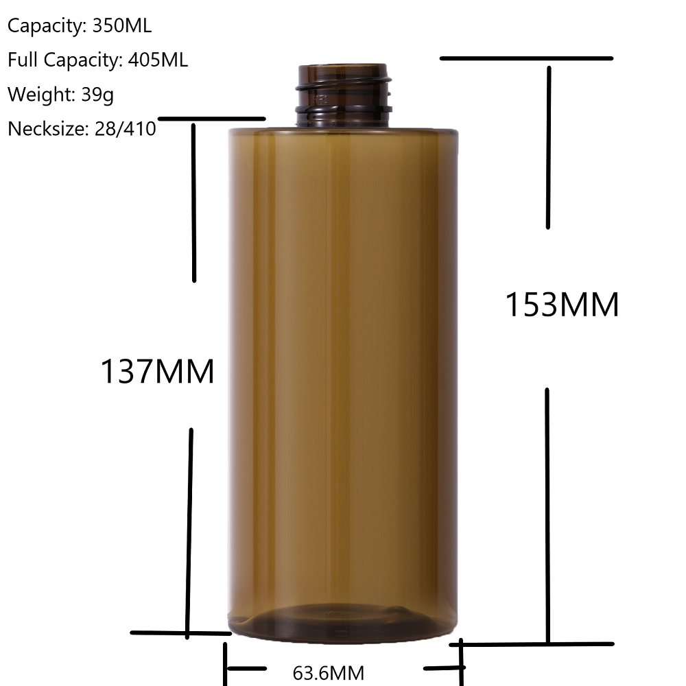 300ml amber pet plastic packaging bottle containers