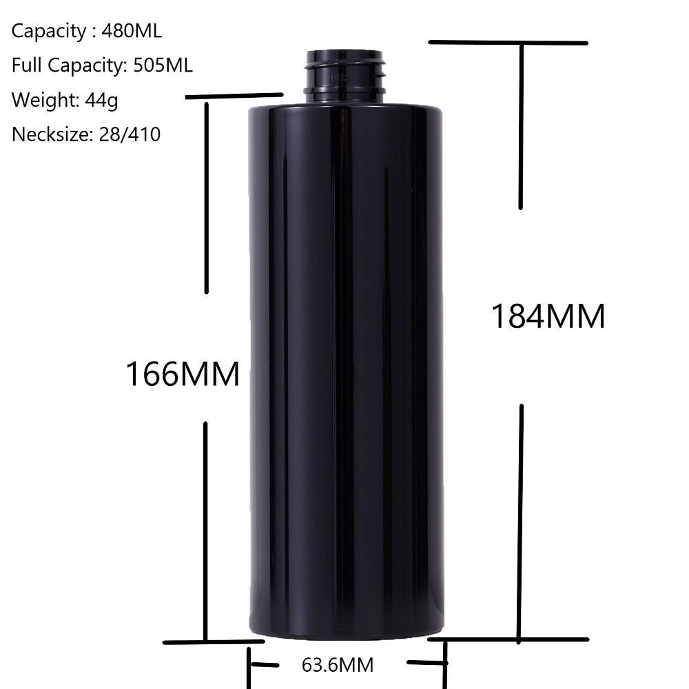 400ml black pet plastic packaging bottle containers