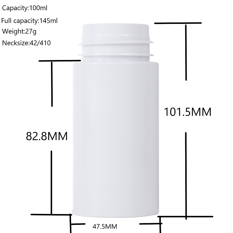 120ML Small Empty Square Bottle HDPE Material Liquid Containers