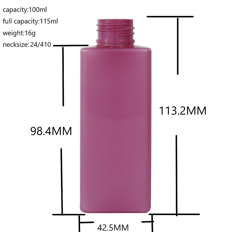 250ml rectangular plastic bottle