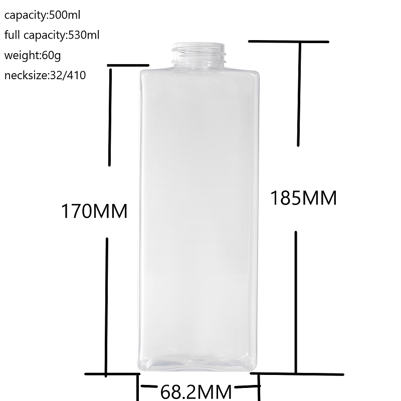 100ml rectangular plastic bottle
