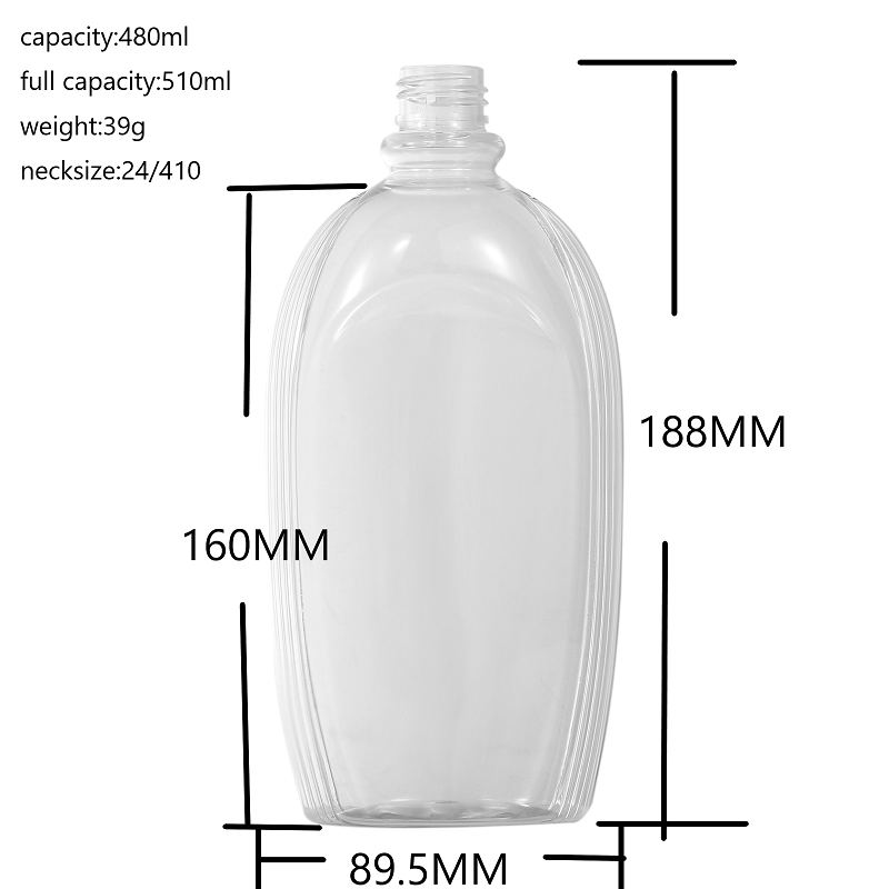 480ml pet shampoo bottle