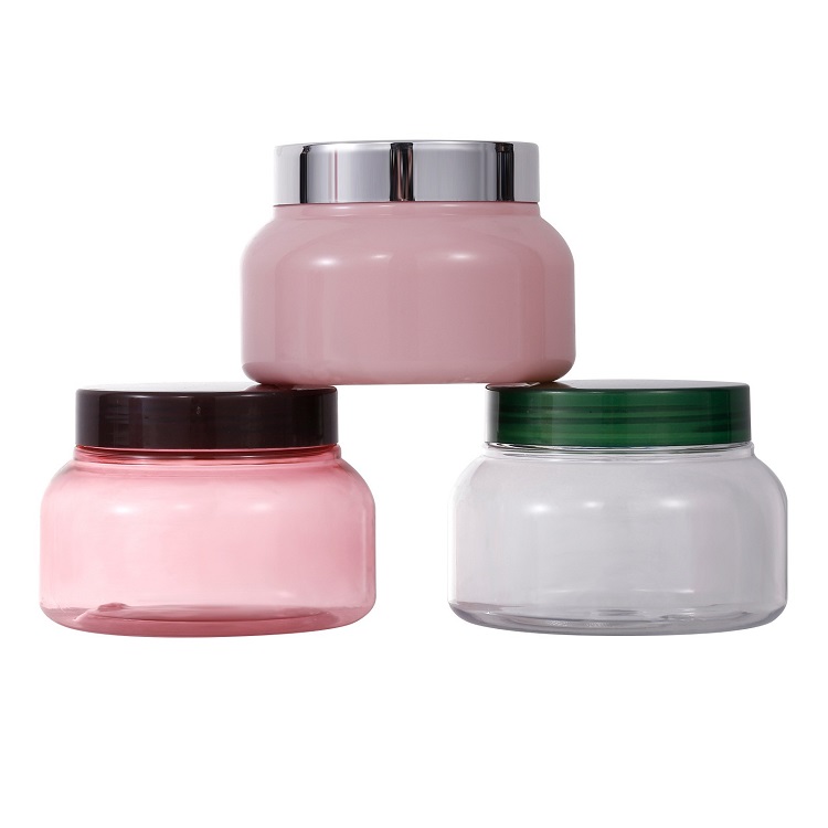 250ml 8oz Transparent White PET Plastic Round Cream Jar for Hair Clay Wax Moisturizer Cosmetic Packaging