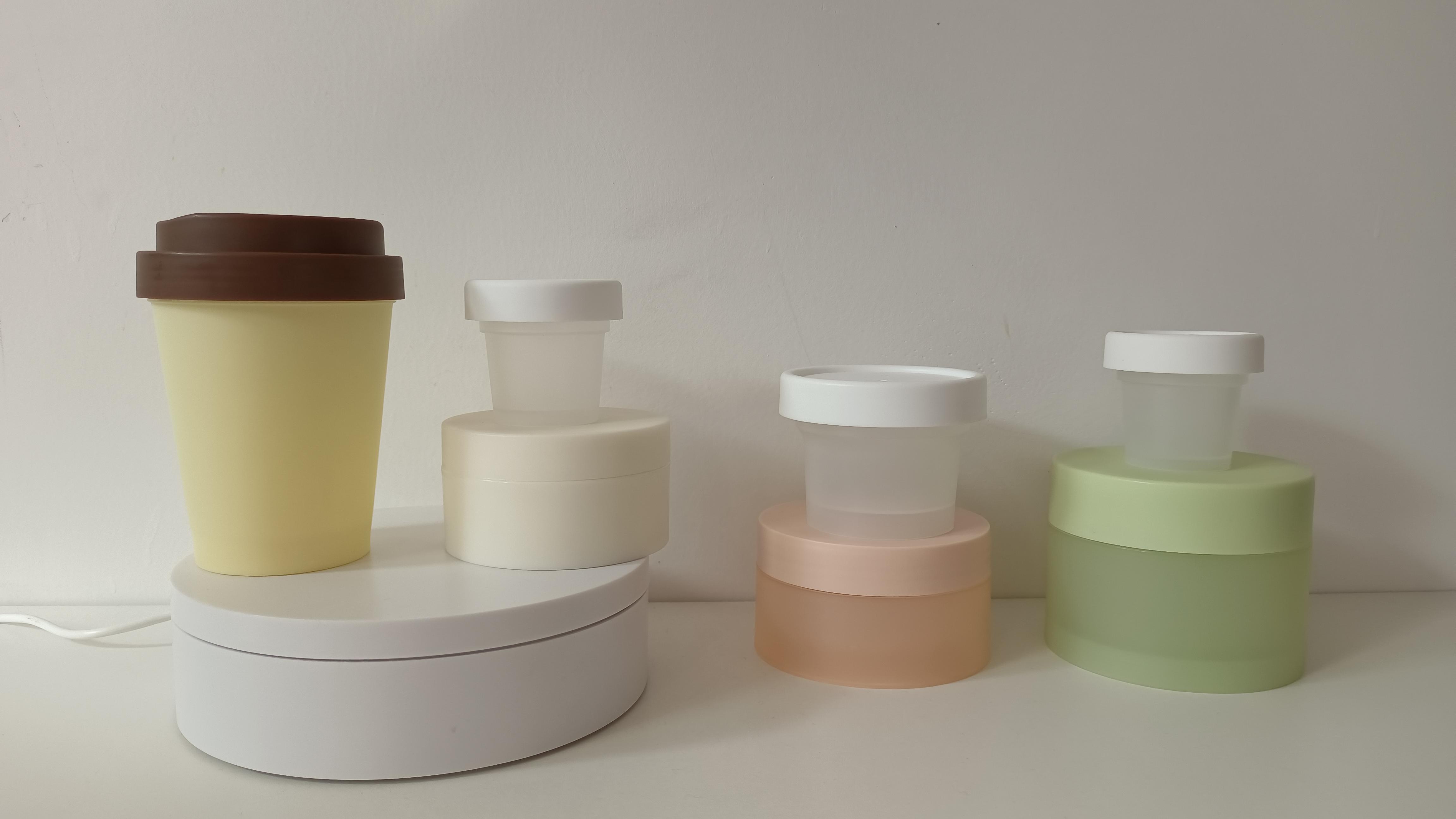 Coffee PP jars cosmetics jar cream jar cosmetic container plastic Jar with lid（1）